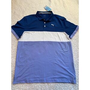 Puma‎ Golf Polo Shirt Color Block Short Sleeve Boys Size XL #42